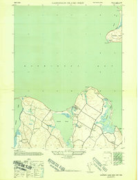 1944 Map of Gardiners Island West, 1947 Print