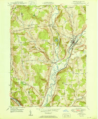preview thumbnail of historical topo map of Chenango County, NY in 1950