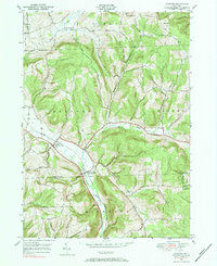 preview thumbnail of historical topo map of Cortland County, NY in 1976