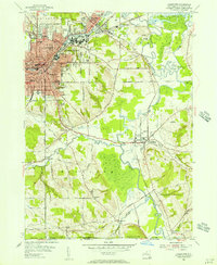 1954 Map of Jamestown, 1956 Print