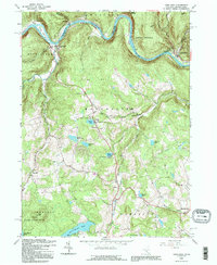 preview thumbnail of historical topo map of Delaware County, NY in 1992