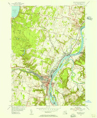Download a high-resolution, GPS-compatible USGS topo map for Mechanicville, NY (1956 edition)