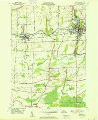 preview thumbnail of historical topo map of Medina, NY in 1951
