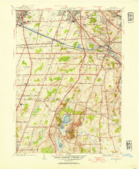 Download a high-resolution, GPS-compatible USGS topo map for Mendon Ponds, NY (1954 edition)