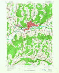Download a high-resolution, GPS-compatible USGS topo map for Oneonta, NY (1966 edition)