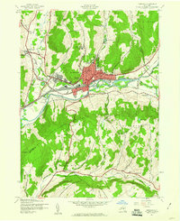 Download a high-resolution, GPS-compatible USGS topo map for Oneonta, NY (1960 edition)