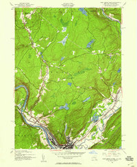 1942 Map of Port Jervis, NY, 1958 Print