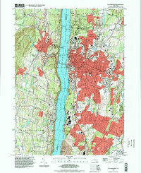 Download a high-resolution, GPS-compatible USGS topo map for Poughkeepsie, NY (1998 edition)