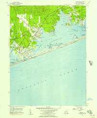 Download a high-resolution, GPS-compatible USGS topo map for Quogue, NY (1957 edition)