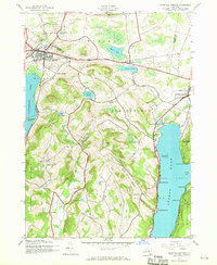 1943 Map of Richfield Springs, NY, 1968 Print