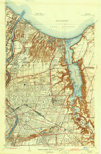 Download a high-resolution, GPS-compatible USGS topo map for Rochester East, NY (1945 edition)