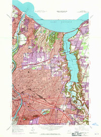 Download a high-resolution, GPS-compatible USGS topo map for Rochester East, NY (1970 edition)