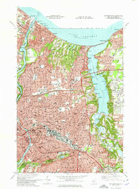 Download a high-resolution, GPS-compatible USGS topo map for Rochester East, NY (1974 edition)