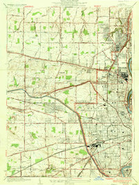 Download a high-resolution, GPS-compatible USGS topo map for Rochester West, NY (1935 edition)