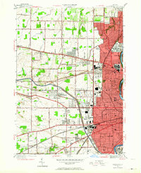 Download a high-resolution, GPS-compatible USGS topo map for Rochester West, NY (1964 edition)