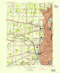 Download a high-resolution, GPS-compatible USGS topo map for Rochester West, NY (1954 edition)