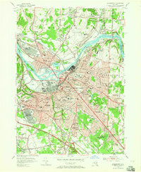 preview thumbnail of historical topo map of Schenectady, NY in 1954
