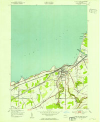 1943 Map of Silver Creek, NY, 1953 Print