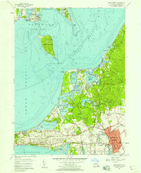 Download a high-resolution, GPS-compatible USGS topo map for Southampton, NY (1957 edition)