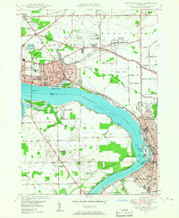 Download a high-resolution, GPS-compatible USGS topo map for Tonawanda West, NY (1958 edition)