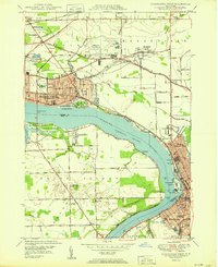Download a high-resolution, GPS-compatible USGS topo map for Tonawanda West, NY (1950 edition)