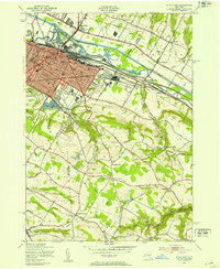 Download a high-resolution, GPS-compatible USGS topo map for Utica East, NY (1953 edition)