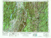 1956 Map of Claremont, NH, 1974 Print
