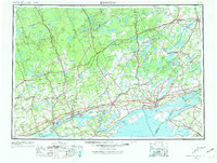 preview thumbnail of historical topo map of Jefferson County, NY in 1954