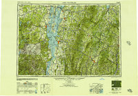 1950 Map of Lake Champlain, 1951 Print