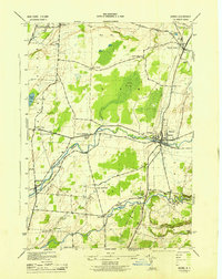 1943 Map of Adams Center, NY