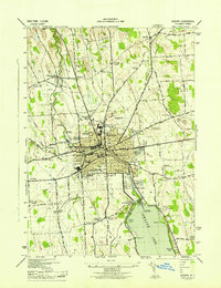 preview thumbnail of historical topo map of Auburn, NY in 1943