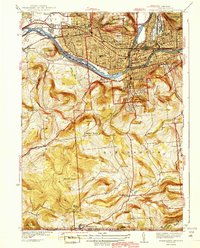 Download a high-resolution, GPS-compatible USGS topo map for Binghamton West, NY (1942 edition)