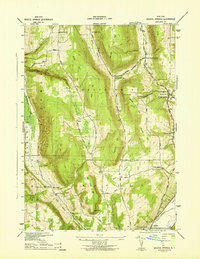 Download a high-resolution, GPS-compatible USGS topo map for Bristol Springs, NY (1942 edition)