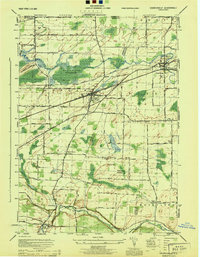 Download a high-resolution, GPS-compatible USGS topo map for Churchville, NY (1944 edition)