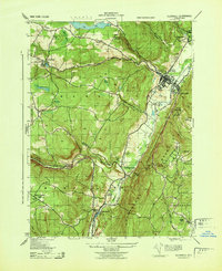 preview thumbnail of historical topo map of Ellenville, NY in 1943
