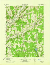 preview thumbnail of historical topo map of Chenango County, NY in 1944
