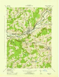 preview thumbnail of historical topo map of Delaware County, NY in 1945
