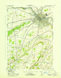 preview thumbnail of historical topo map of Watertown, NY in 1943