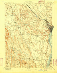 1898 Map of Albany, 1909 Print