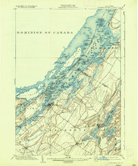 1903 Map of Alexandria Bay, 1936 Print