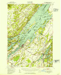 1948 Map of Alexandria Bay, NY, 1953 Print