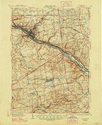 1931 Map of Amsterdam, NY, 1947 Print
