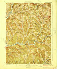 preview thumbnail of historical topo map of Delaware County, NY in 1924