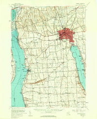preview thumbnail of historical topo map of Auburn, NY in 1956