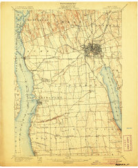 1902 Map of Auburn, 1906 Print