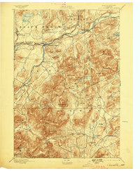 1895 Map of Ausable, 1898 Print