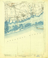 1903 Map of Amityville, NY, 1938 Print