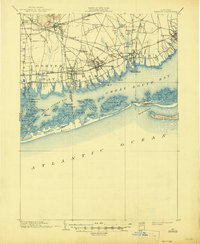 1903 Map of Amityville, NY, 1945 Print