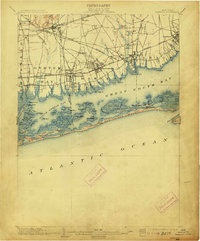 1903 Map of Amityville, NY, 1913 Print