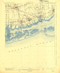 1903 Map of Amityville, NY, 1930 Print
